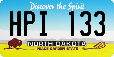 ND license plate HPI133