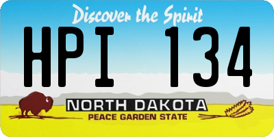 ND license plate HPI134