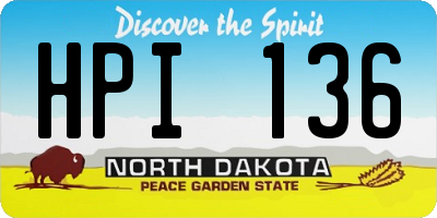 ND license plate HPI136