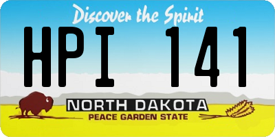ND license plate HPI141