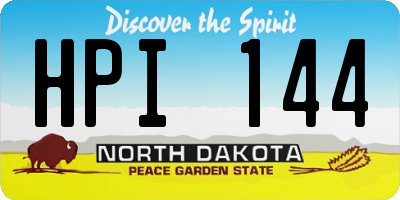 ND license plate HPI144