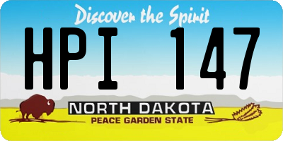 ND license plate HPI147