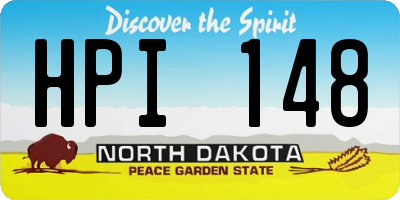 ND license plate HPI148