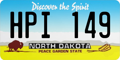 ND license plate HPI149