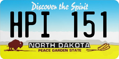 ND license plate HPI151