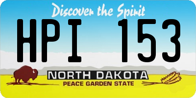 ND license plate HPI153