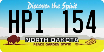 ND license plate HPI154