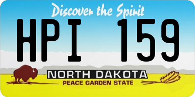 ND license plate HPI159