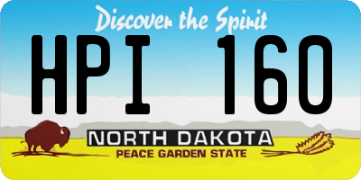ND license plate HPI160