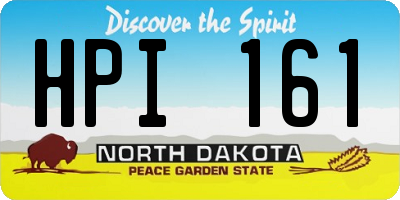 ND license plate HPI161