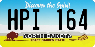 ND license plate HPI164