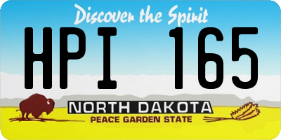 ND license plate HPI165