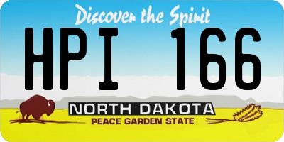 ND license plate HPI166