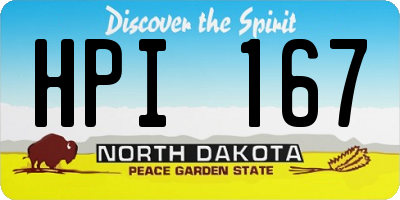 ND license plate HPI167