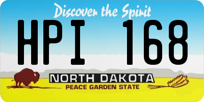 ND license plate HPI168