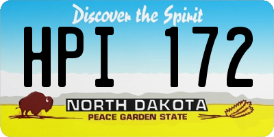 ND license plate HPI172