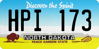 ND license plate HPI173