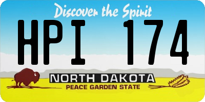 ND license plate HPI174