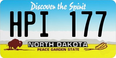ND license plate HPI177