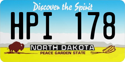 ND license plate HPI178