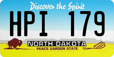 ND license plate HPI179