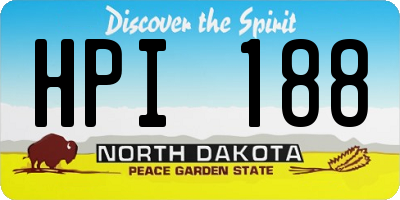 ND license plate HPI188