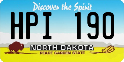 ND license plate HPI190