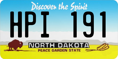 ND license plate HPI191