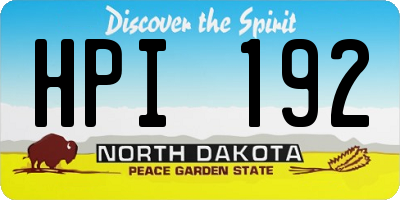 ND license plate HPI192