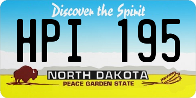 ND license plate HPI195