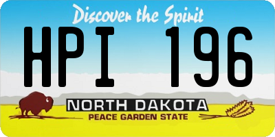 ND license plate HPI196