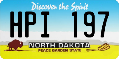 ND license plate HPI197