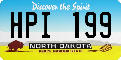 ND license plate HPI199
