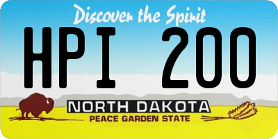 ND license plate HPI200