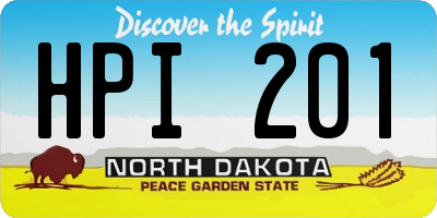 ND license plate HPI201