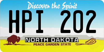 ND license plate HPI202