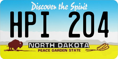 ND license plate HPI204
