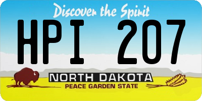 ND license plate HPI207