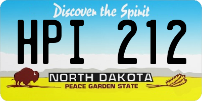 ND license plate HPI212