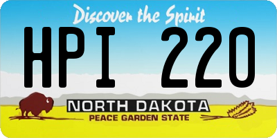 ND license plate HPI220