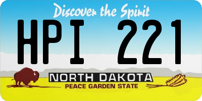ND license plate HPI221