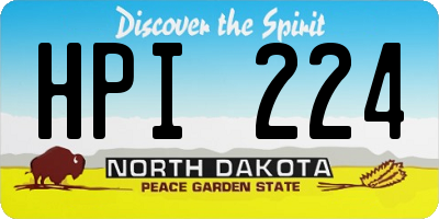 ND license plate HPI224