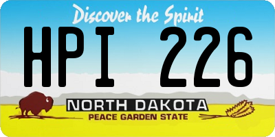 ND license plate HPI226