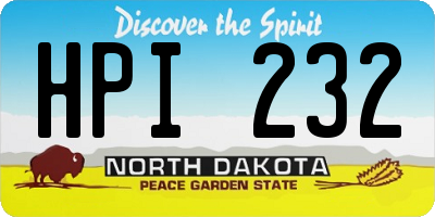 ND license plate HPI232