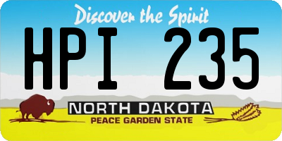 ND license plate HPI235