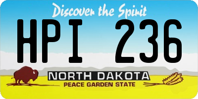 ND license plate HPI236