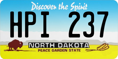 ND license plate HPI237