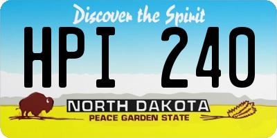 ND license plate HPI240