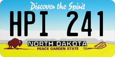 ND license plate HPI241