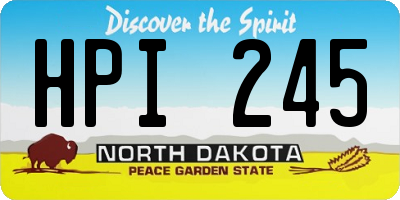 ND license plate HPI245